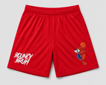 Load image into Gallery viewer, BOUNCY BRUH “SCARLET RED” MESH SHORTS
